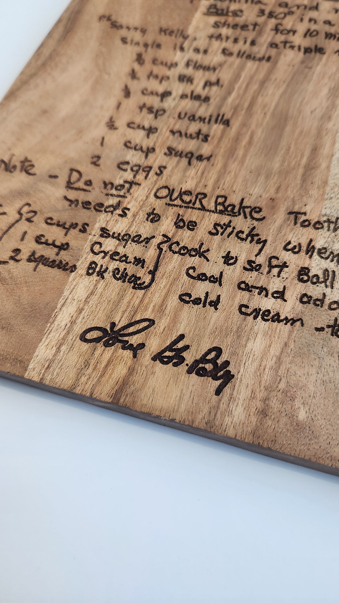 Recipe Cutting Board